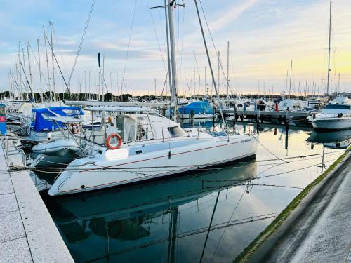 Catamaran Antigua 37 available for charter in Benitses