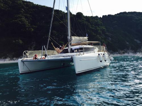 Cat Athena 38 available for charter in Lefkas Marina