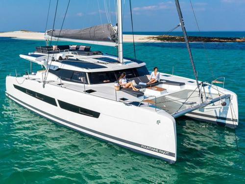 Catamaran Aura 51 for charter in Joma Marina