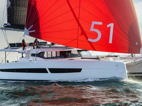 Catamaran Aura 51 for hire in Nea Peramos