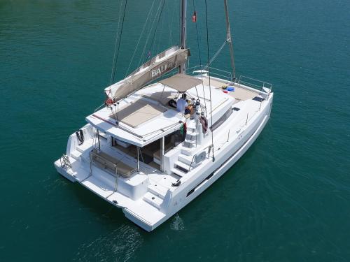 Catamaran Bali 4.1 available for charter in Lefkas Marina