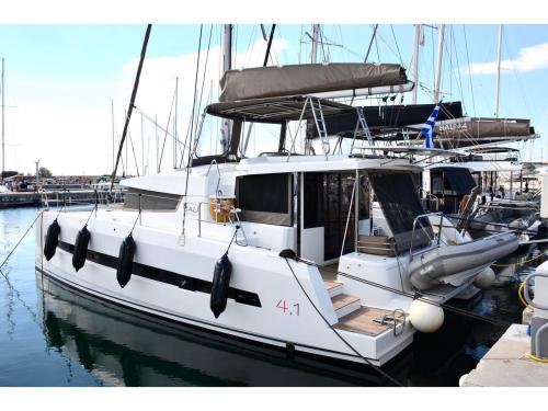 Cat Bali 4.1 for hire in Nydri Marina