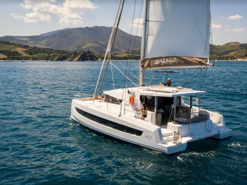 Catamaran Bali 4.2 available for charter in Marina Le Marin