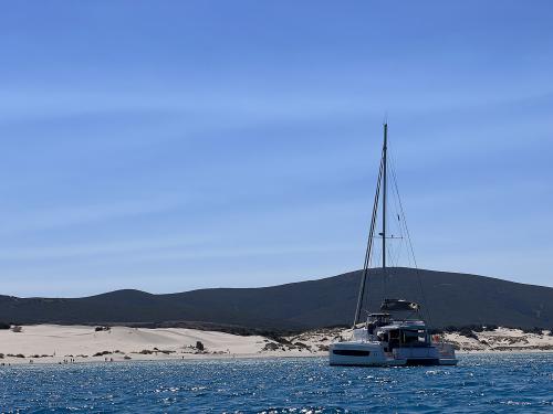 Catamaran Bali 4.4 for rent in Capo d Orlando Marina