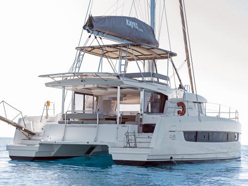 Catamaran Bali 4.6 available for charter in Kos Marina