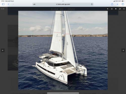 Catamaran Elba 45 available for charter in Cogolin