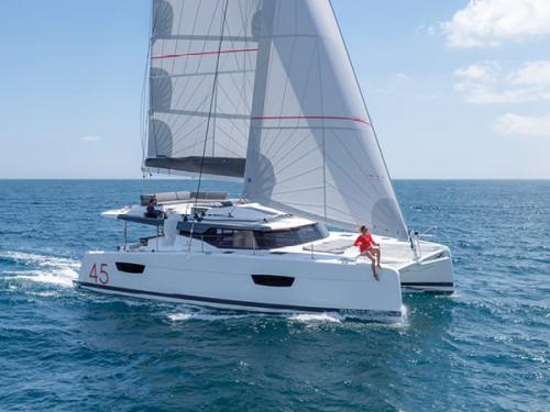 Catamaran Elba 45 available for charter in Marina di Olbia