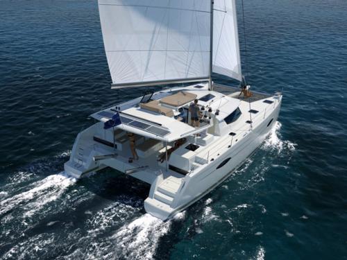 Katamaran Helia 44 in Frenchtown Harbour Marina chartern