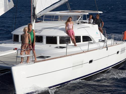 Cat Lagoon 380 for charter in Puerto Del Rey Marina