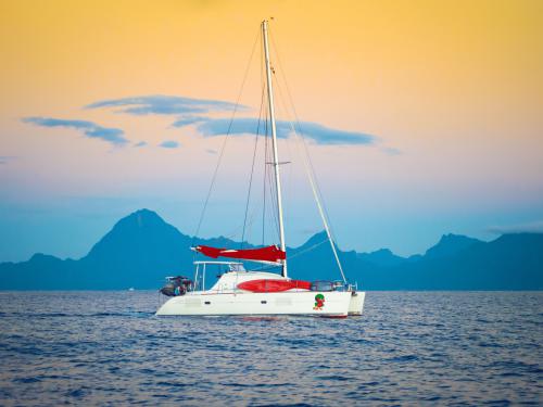 Katamaran Lagoon 380 S2 chartern in Uturoa