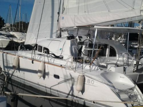 Catamaran Lagoon 380 S2 available for charter in Gouvia Marina