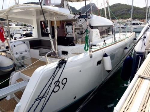 Catamaran Lagoon 39 for charter in Marigot Bay Marina