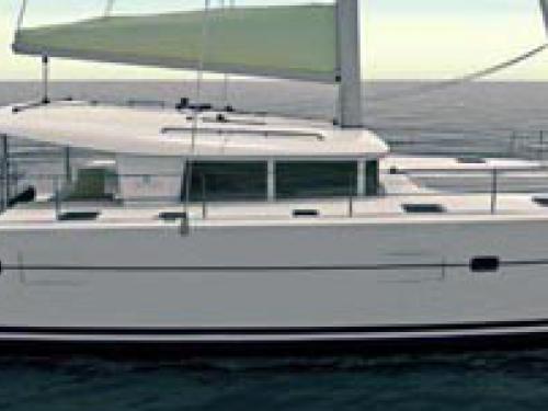 Cat Lagoon 400 for charter in Puerto Del Rey Marina