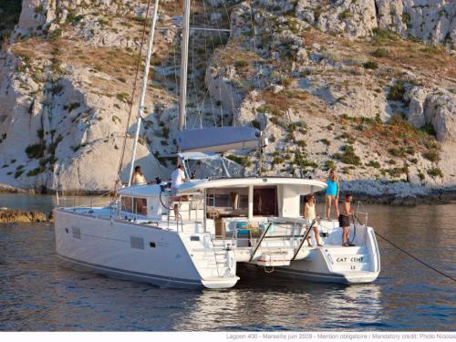 Catamaran Lagoon 400 available for charter in Trogir