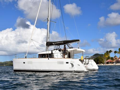 Catamaran Lagoon 400 S2 available for charter in Marina Le Marin