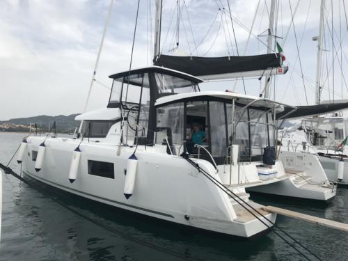Cat Lagoon 42 available for charter in Portisco