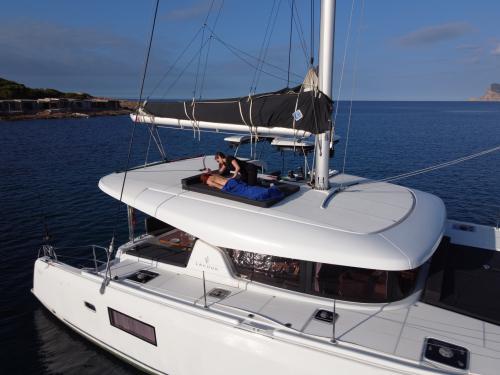 Catamaran Lagoon 42 available for charter in Sant Antoni de Portmany