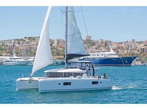 Cat Lagoon 42 available for charter in Port Lavrio