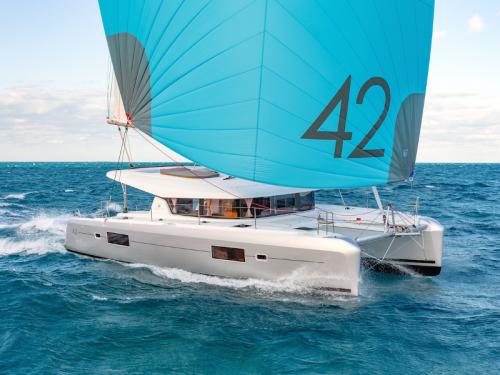 Cat Lagoon 42 available for charter in Portisco