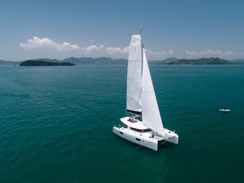 Catamaran Lagoon 42 available for charter in Skiathos