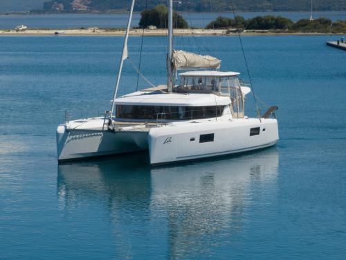 Cat Lagoon 42 for charter in Lefkas Marina