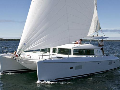 Catamaran Lagoon 420 available for charter in Alimos Marina Kalamaki
