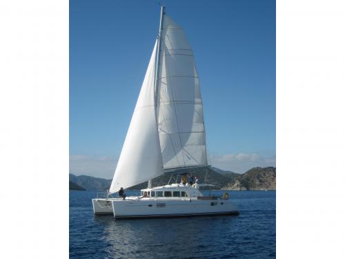 Catamaran Lagoon 440 available for charter in Bodrum Marina Milta