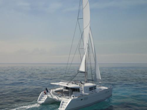 Cat Lagoon 450 available for charter in Puerto Del Rey Marina