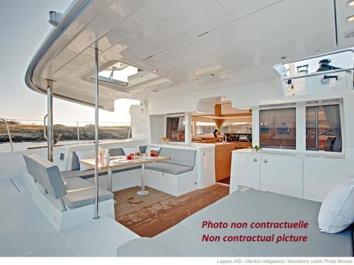Catamaran Lagoon 450 available for charter in Hyeres Harbour