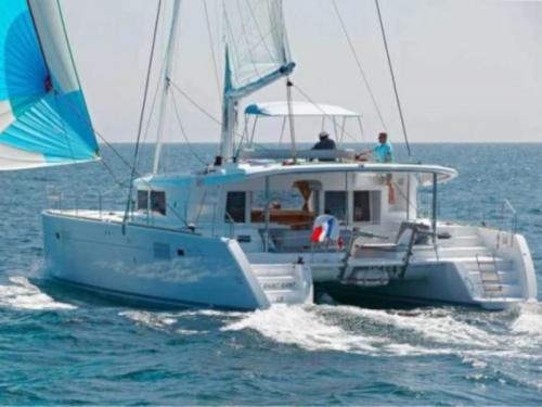 Cat Lagoon 450 available for charter in Gouvia Marina