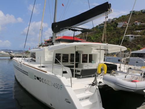 Catamaran Lagoon 450 available for charter in Maya Cove