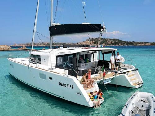 Catamaran Lagoon 450 F available for charter in Porto Pollo