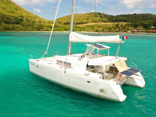 Catamaran Lagoon 450 F available for charter in Marina Le Marin
