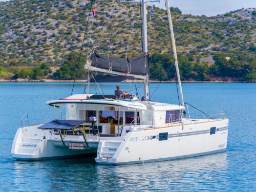 Catamaran Lagoon 450 F available for charter in Marina Mandalina