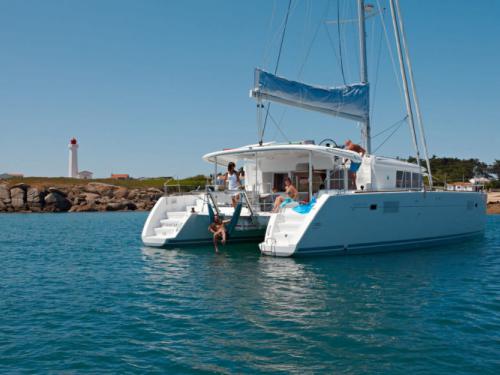 Catamaran Lagoon 450 F available for charter in Marina La Lonja