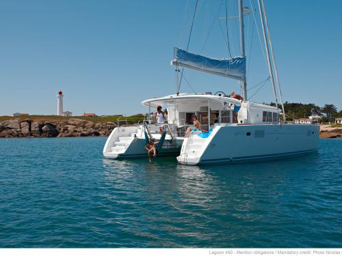 Catamaran Lagoon 450 F available for charter in Athens