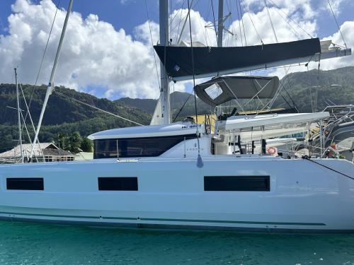 Cat Lagoon 46 for charter in Eden Island Resort