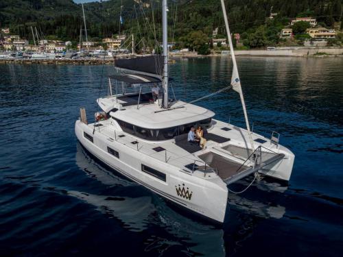 Cat Lagoon 46 available for charter in Palairos Marina