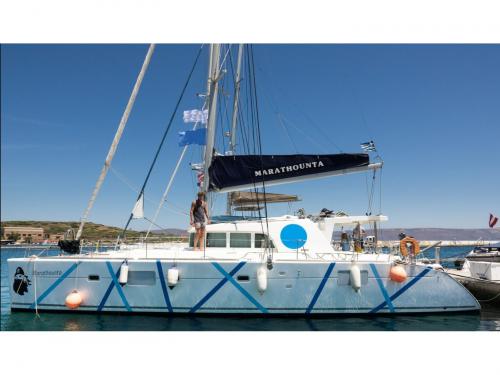 Catamaran Lagoon 500 available for charter in Port Lavrio