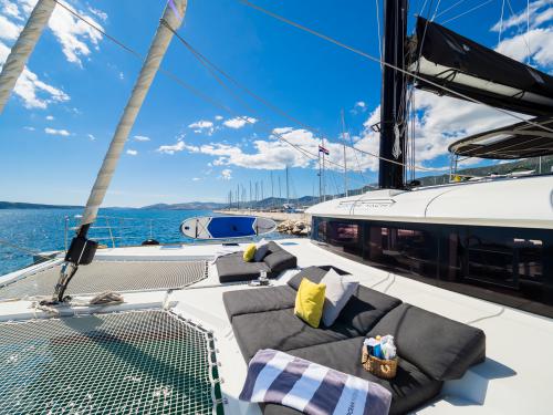 Catamaran Lagoon 620 available for charter in Kastel Gomilica