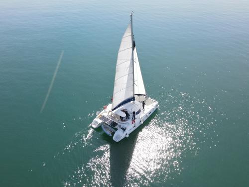 Cat Lavezzi 40 for charter in Megalochori Santorini