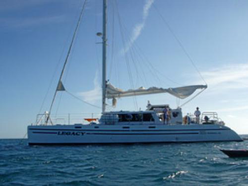 Cat Legacy 65 available for charter in Belize City