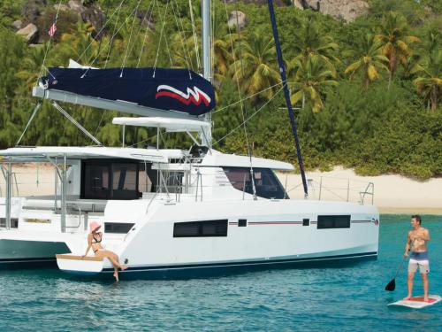 Catamaran Leopard 45 available for charter in Rodney Bay Marina