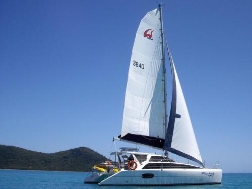 Catamaran Lightwave 38 for hire in Airlie Beach