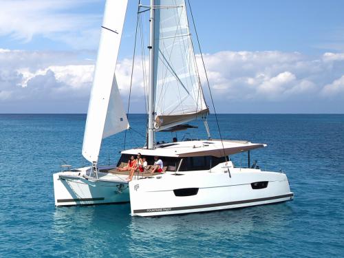 Cat Lucia 40 for charter in Nanny Cay Town