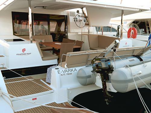Catamaran Lucia 40 available for charter in Marina Parikia Port