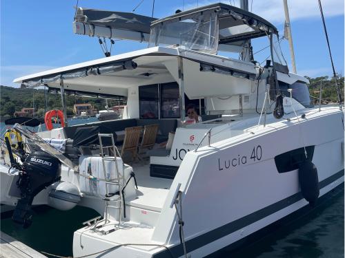 Cat Lucia 40 available for charter in Cogolin