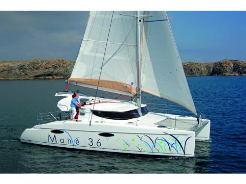 Cat Mahe 36 Evolution available for charter in Marina Le Marin