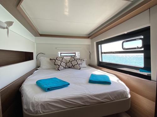 Catamaran Nautitech 46 Open Fly for hire in Tamarin