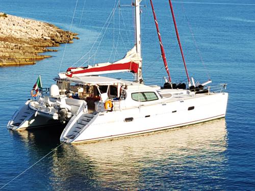 Catamaran Privilege 585 for hire in ACI Marina Trogir